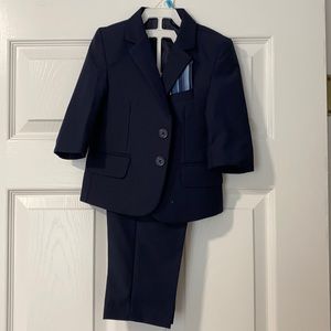 Little Gents baby boy navy blue suit